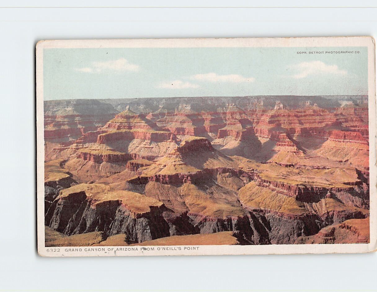 Postcard Grand Canyon from O'Neill's Point Arizona USA
