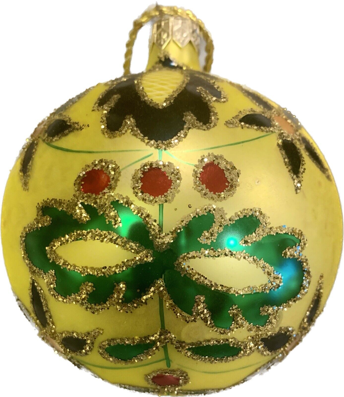 Vintage Christopher Radko Golden Alpine 1986 or 1993 Christmas Ornament Rare