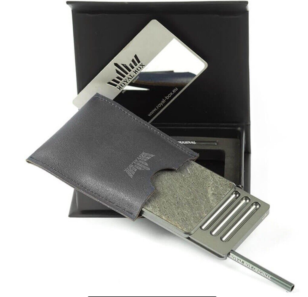 Nasal Snuff Storage Royal Box Stone Alpha Titanium Carry your Snuff in Style