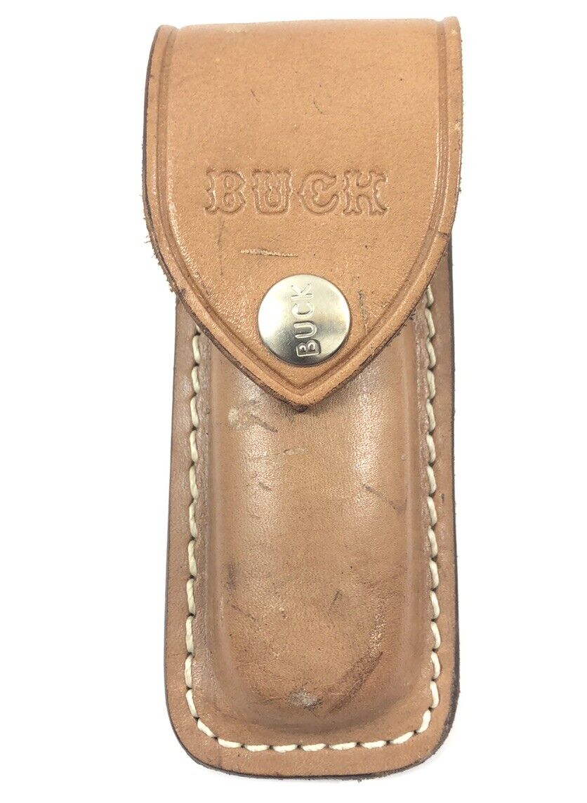 Vintage Buck 500 Custom Leather Folding Pocket Knife Sheath 1721-MX