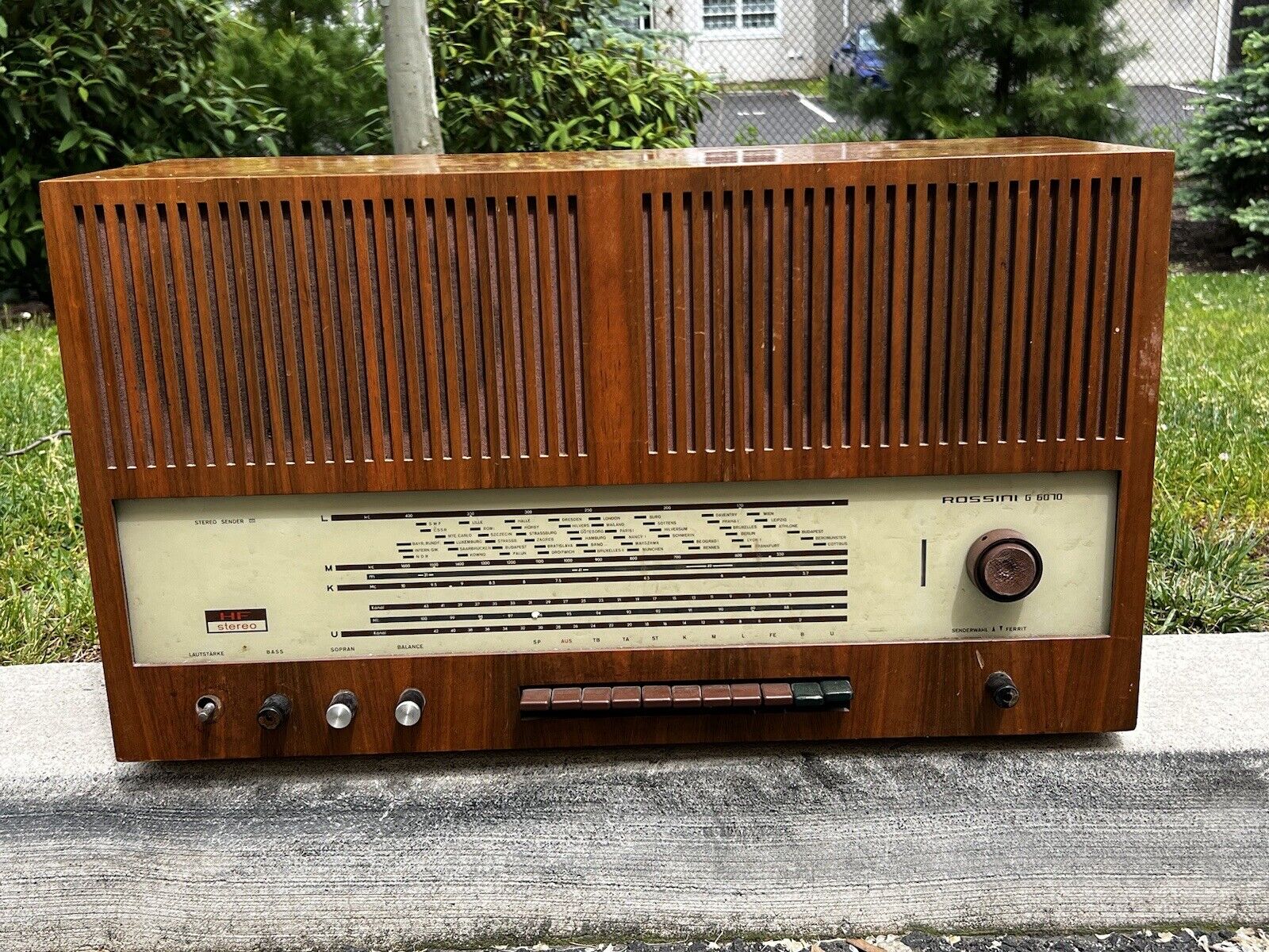 Rare Vintage ROSSINI G 6070 Tube Radio ( Italy )