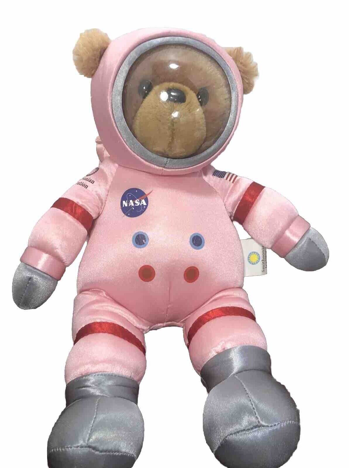 Smithsonian NASA Apollo 14 Pink Space Suit Astronaut Teddy Bear Plush 13”