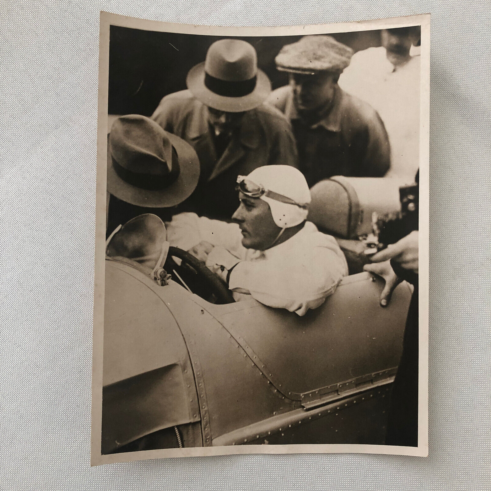 Press Photo Photograph Hans Stuck Racing Speed Record Avus Berlin 1934 LNA Photo