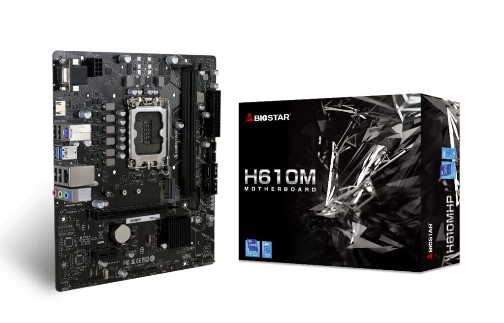 Biostar Microatx Motherboard With Intel Chipset H610Mhp Pcie 4.0 Compatible