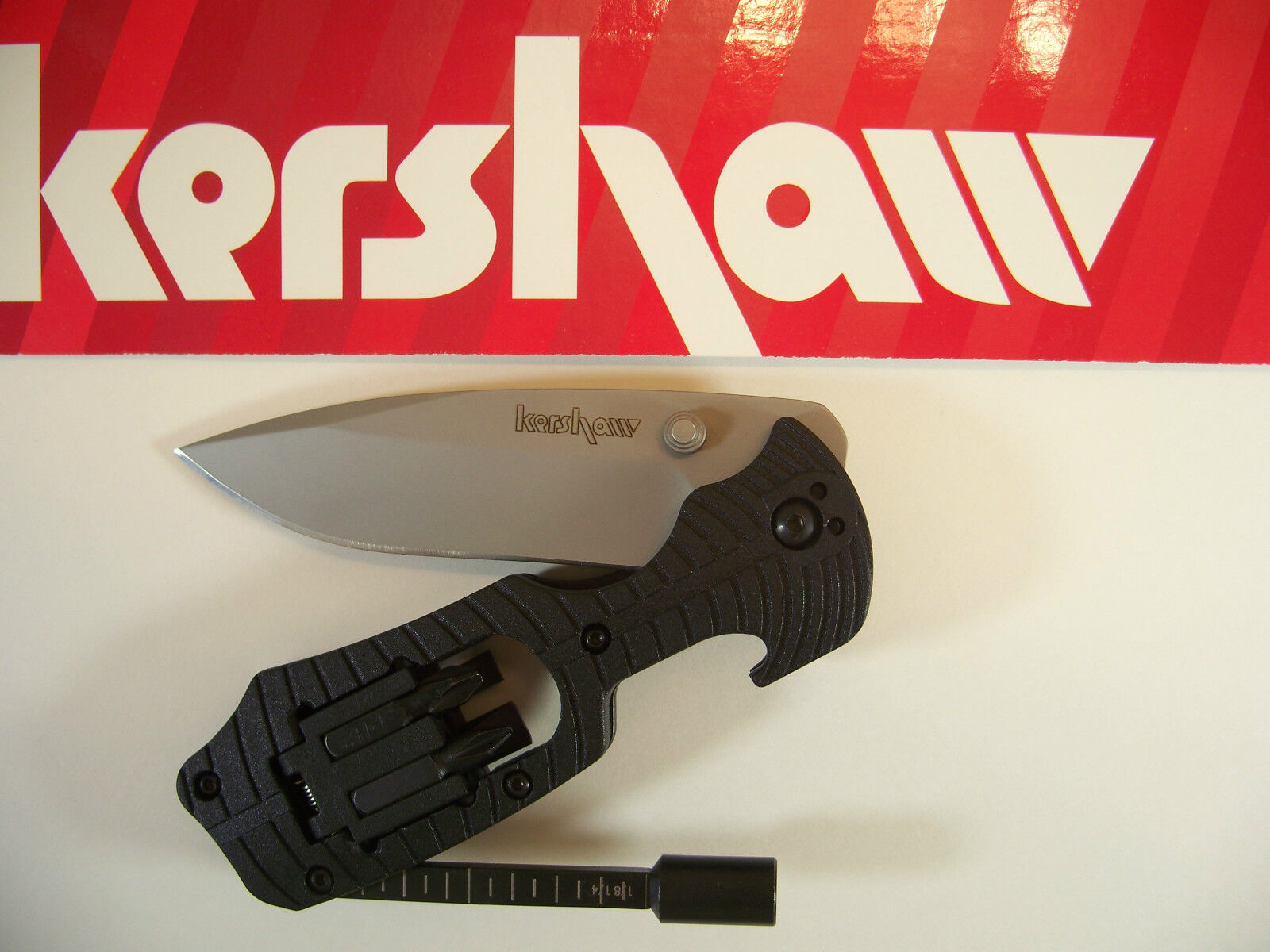 KERSHAW - Select Fire KNIFE w/ SCREW-DRIVER SET - Multi-Tool bit BLACK k ks 1920
