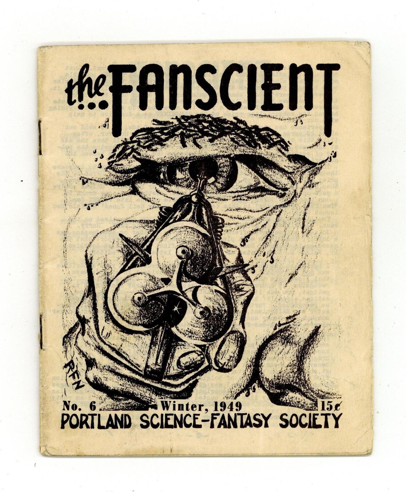 Fanscient Fanzine Dec 1949 #6 VG- 3.5