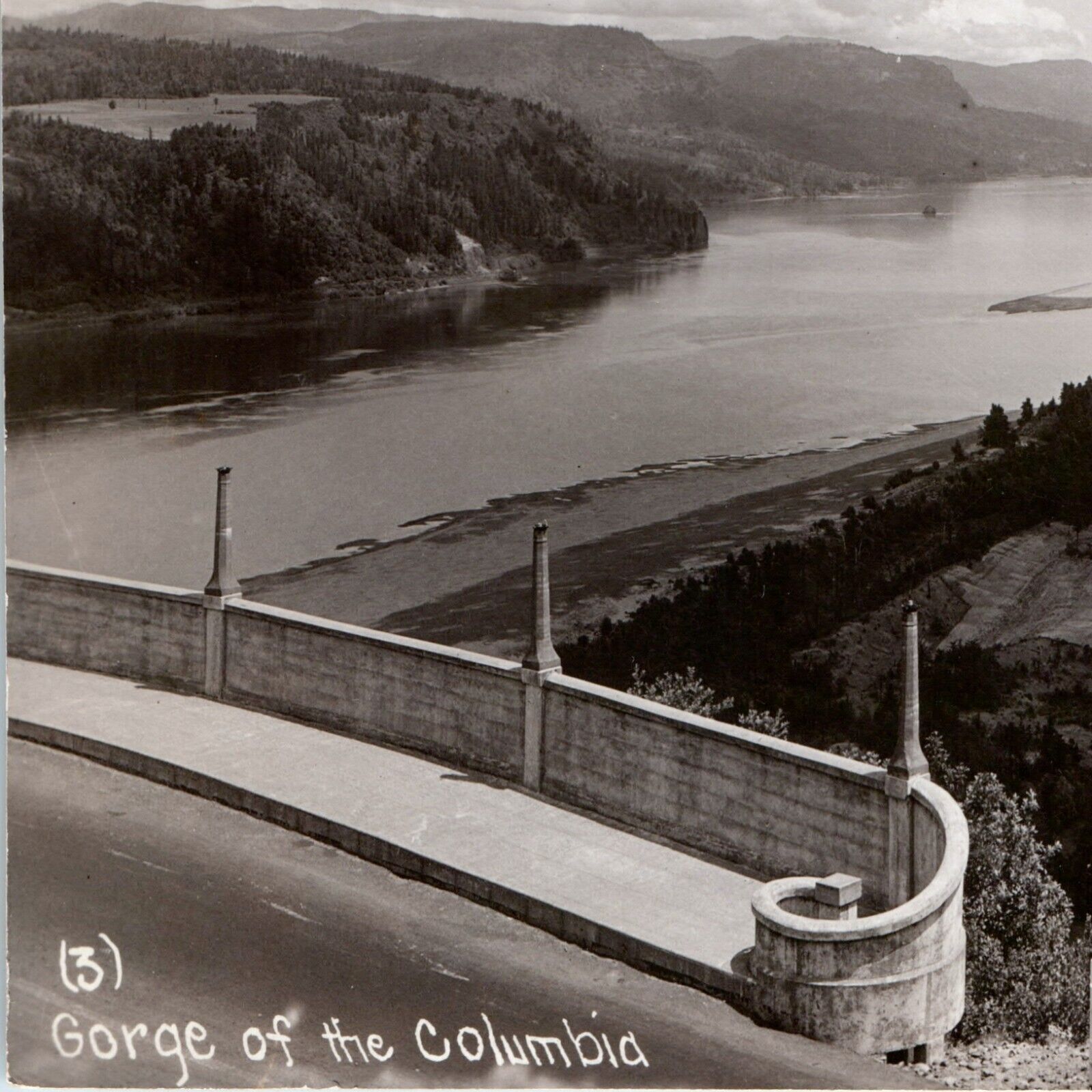 c1930s Oregon Columbia River RPPC Crown Pt Gorge Bridge Highway Road Scenic A165