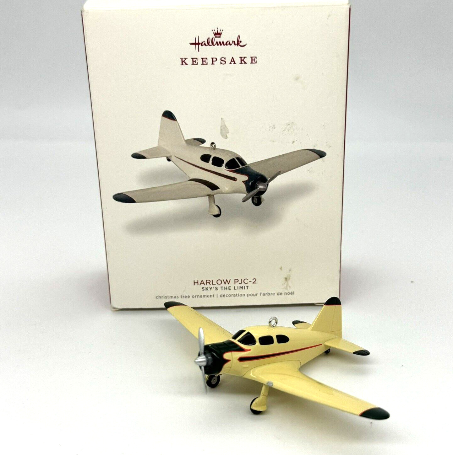 Hallmark Keepsake HARLOW PJC-2 Sky's The Limit Series Airplane Ornament In Box