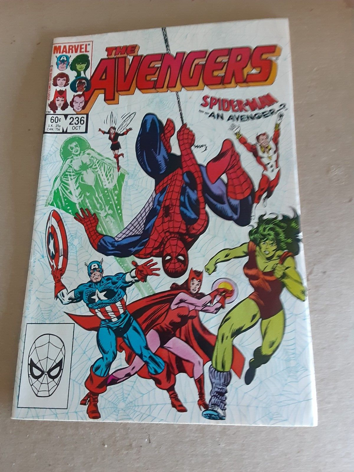 Avengers #236 (1983,Marvel Comics) Spider-Man An Avenger?, She Hulk,