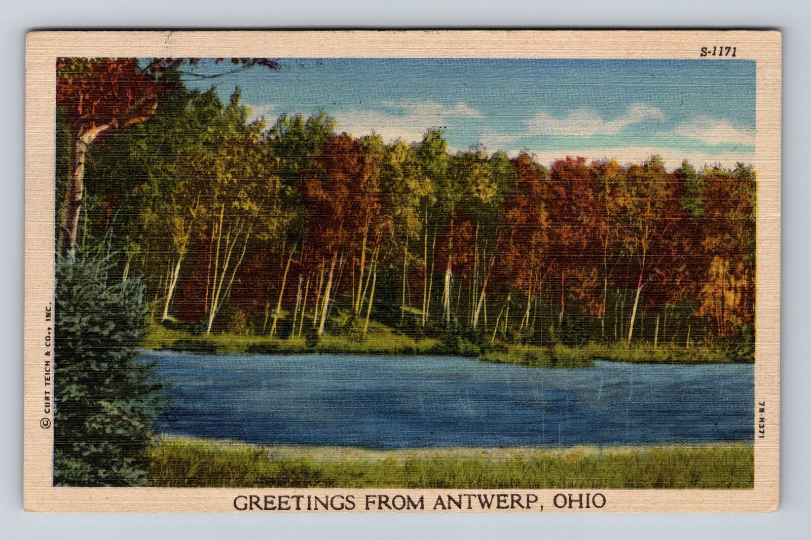 Antwerp OH-Ohio, General Greetings Lake Area, Antique, Vintage c1952 Postcard