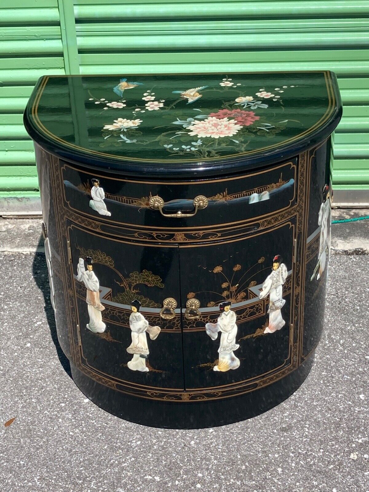 Vintage Wooden Lacquer Japanese Cabinet