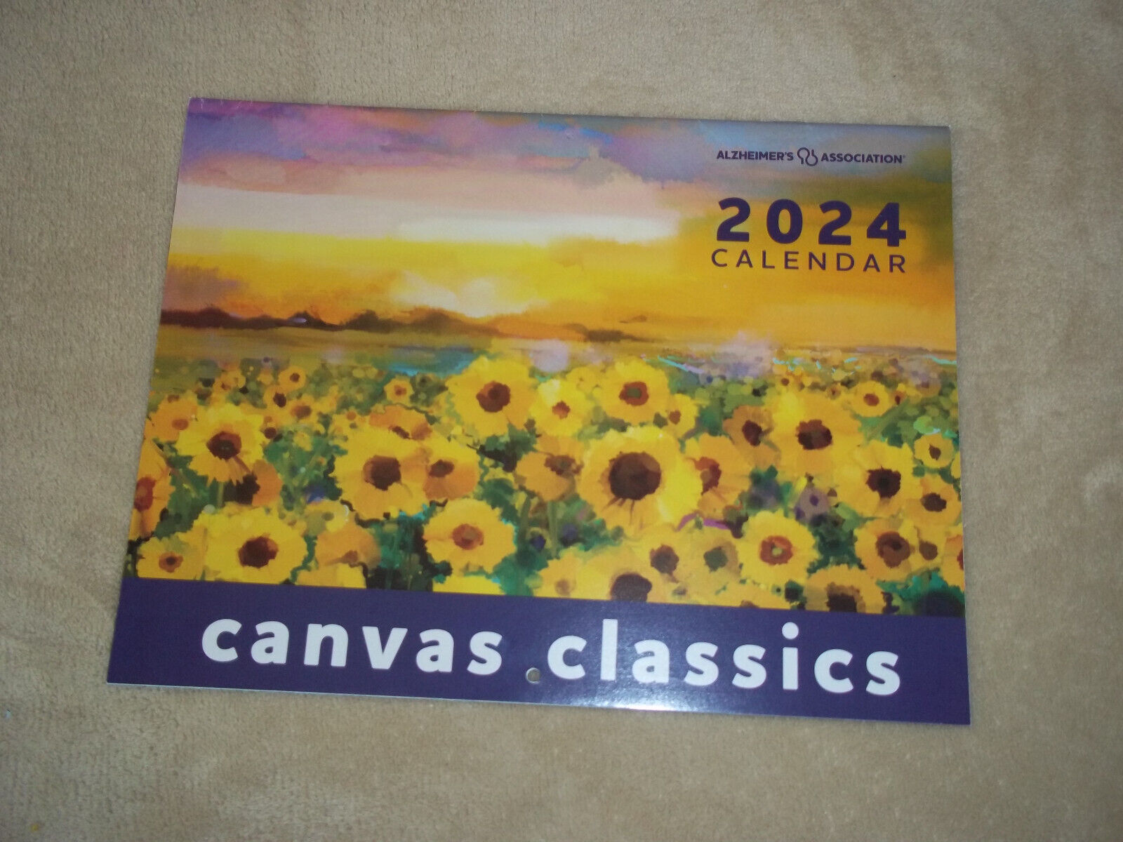 2024 Wall Calendar Landscape Paintings Alzheimers Association Canvas Classics