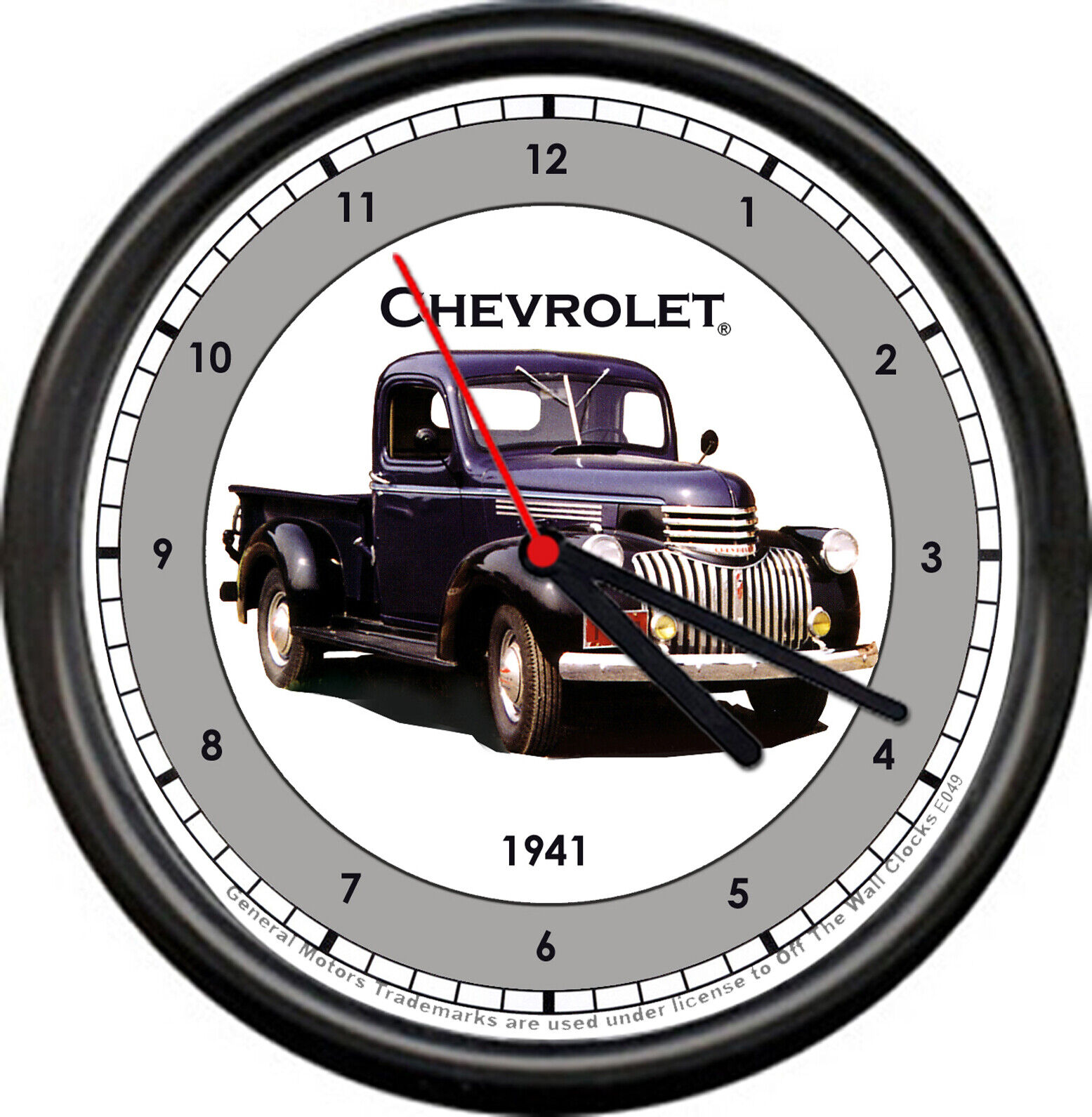Licensed 1941 Chevy Pickup Truck Vintage Chevrolet General Motors Wall Clock