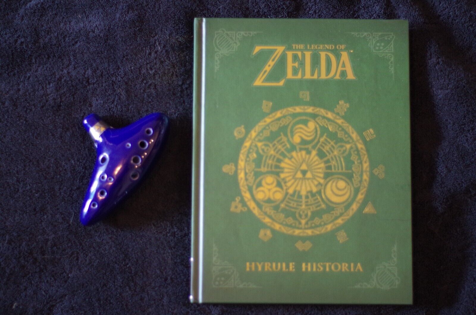 The Legend of Zelda Hyrule Historia Nintendo Hardback Book with Ocarina