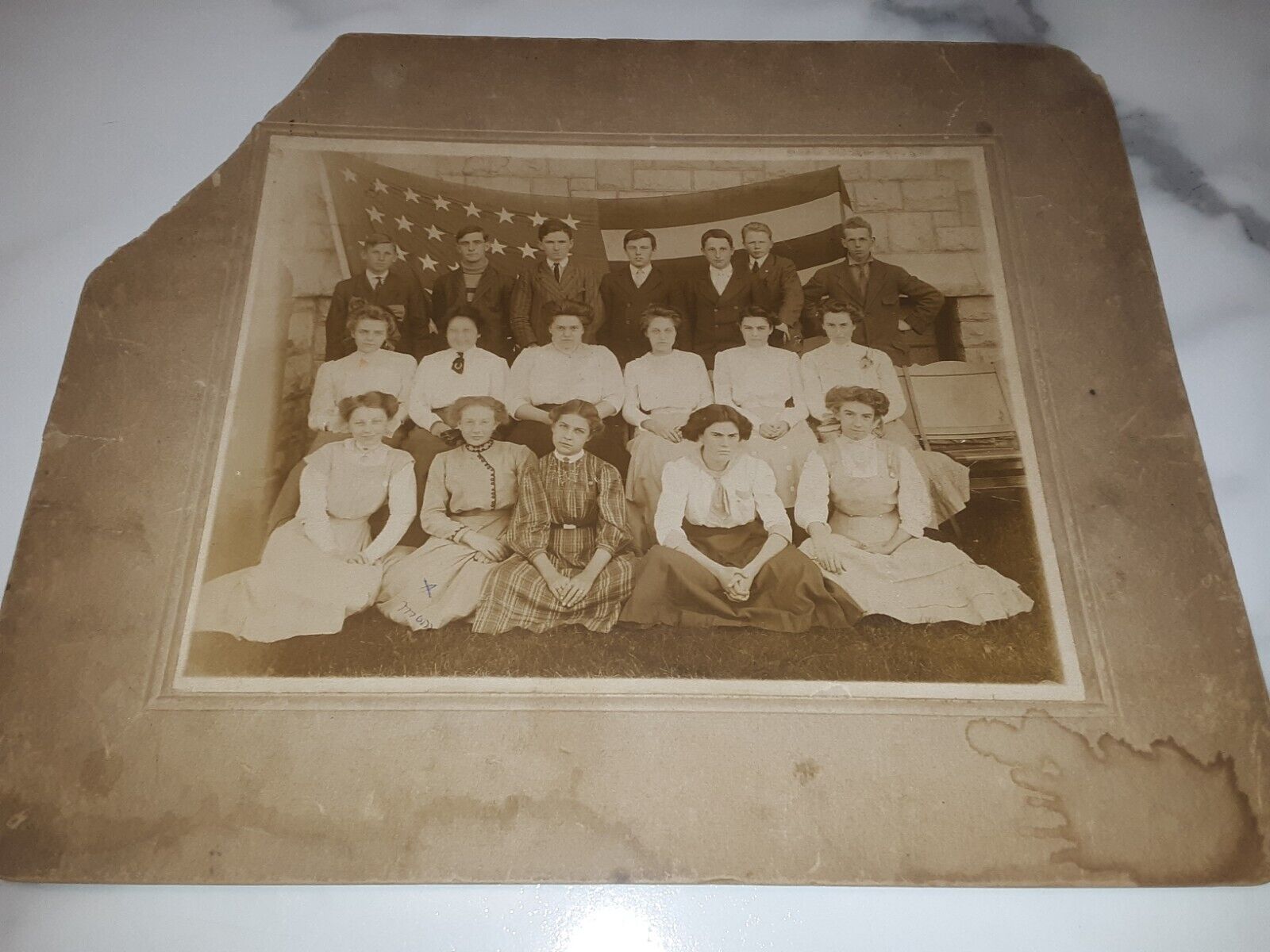 1912 Press Photo Girls of  school graduating class, unsure location bin120