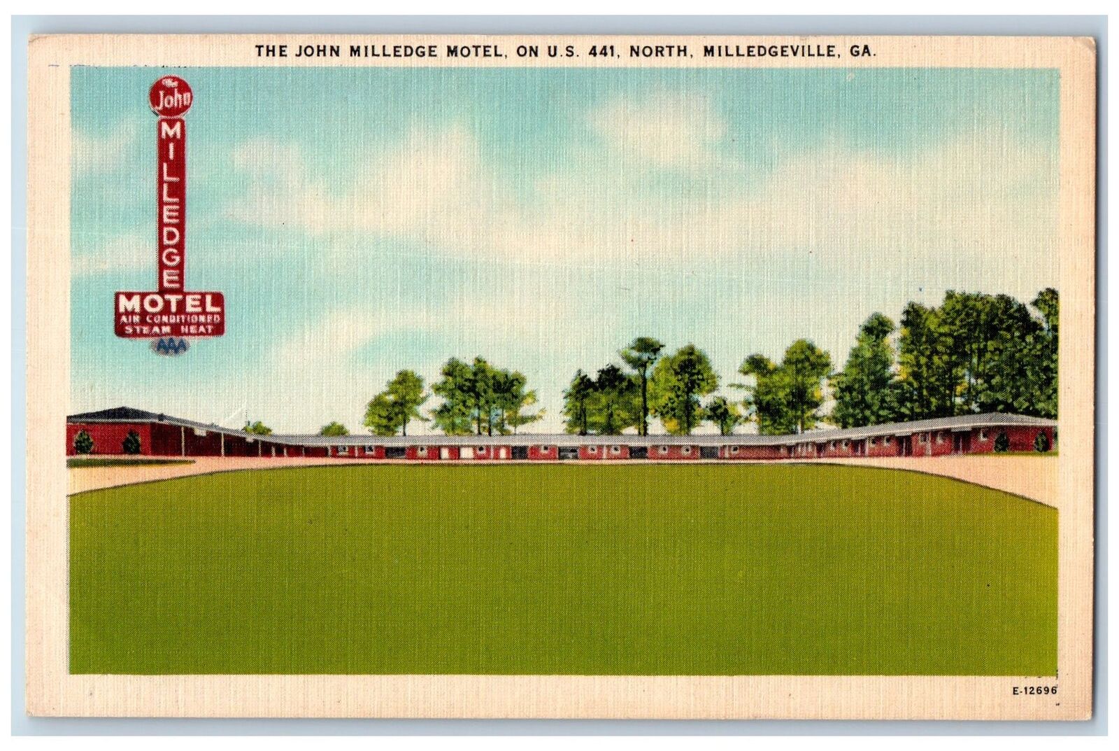 c1940's The John Milledge Hotel & Restaurant Milledgeville Georgia GA Postcard