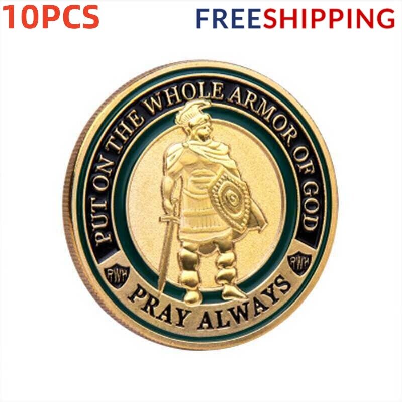 10x Put on The Whole Armor of God Commemorative Challenge Coin Collection Gift