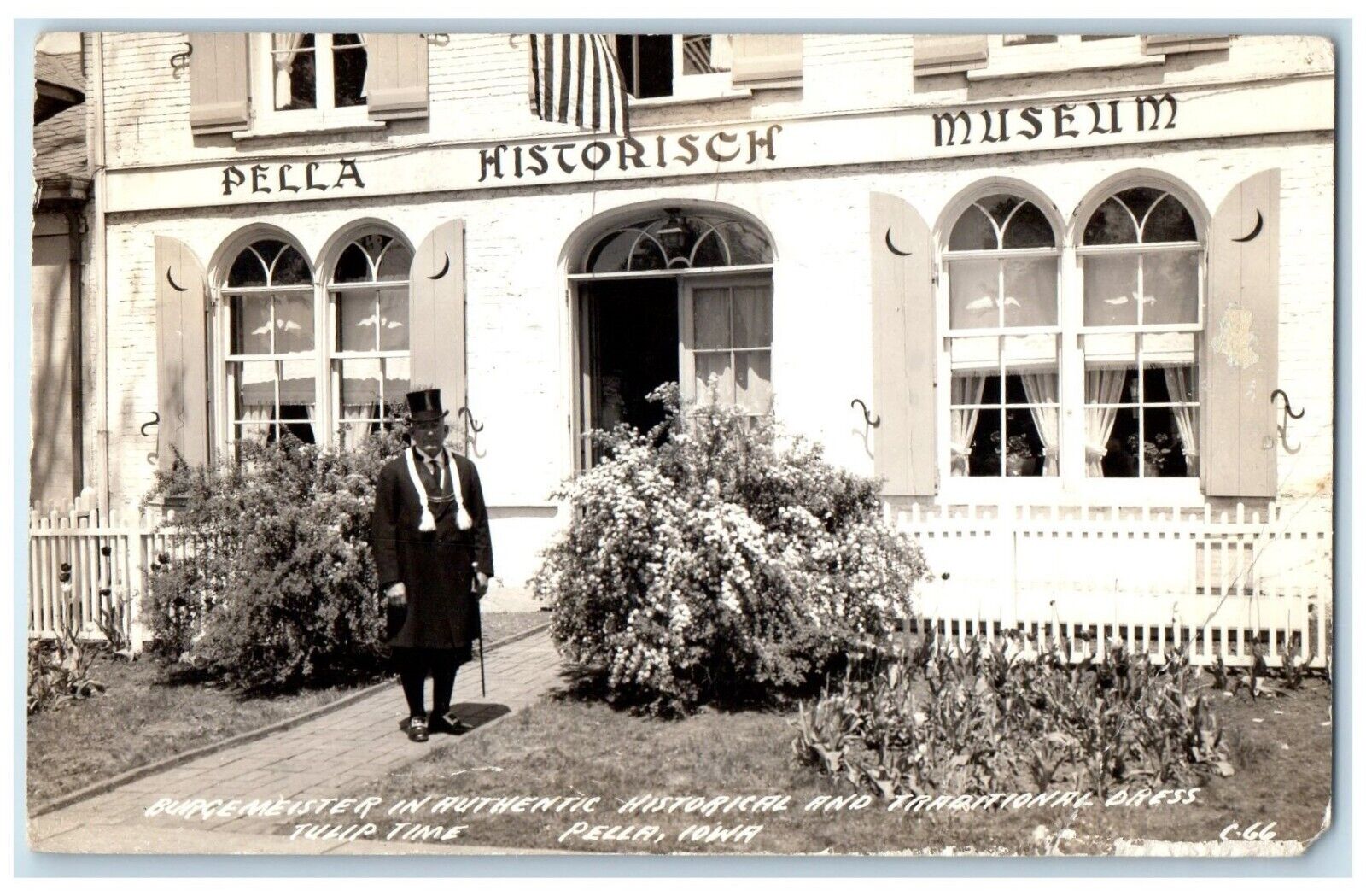 1939 Burgemeister In Authentic Traditional Dress Pella IA RPPC Photo Postcard