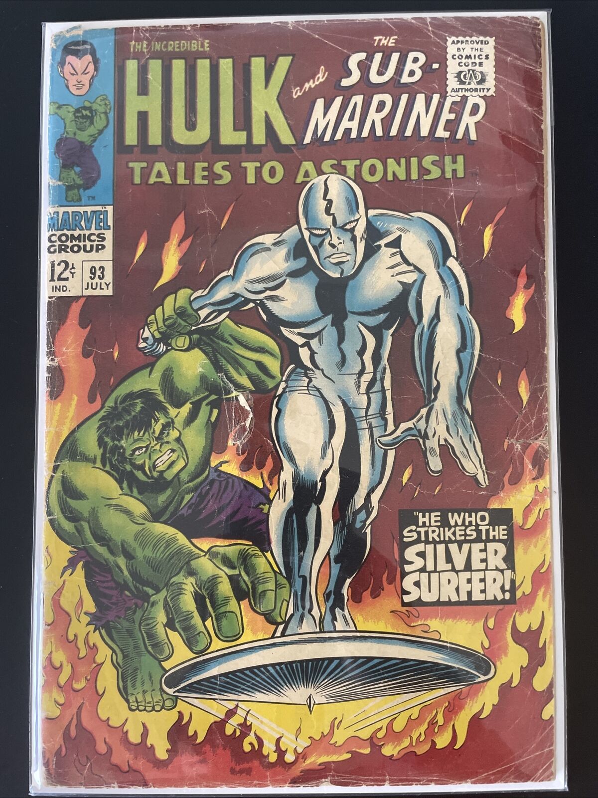 Tales To Astonish #93 (Marvel) Iconic Silver Surfer/Hulk Cover Marie Severin