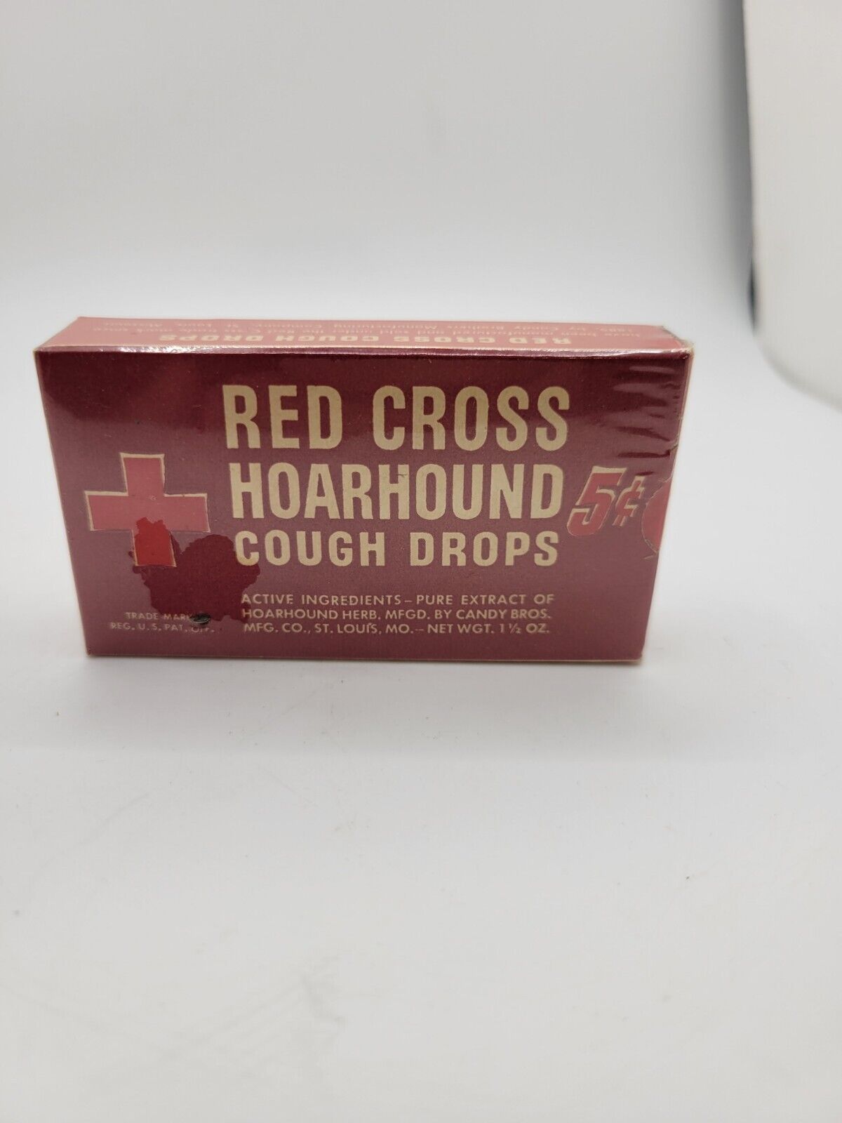 Vintage Sealed Red Cross Hoarhound Cough Drops