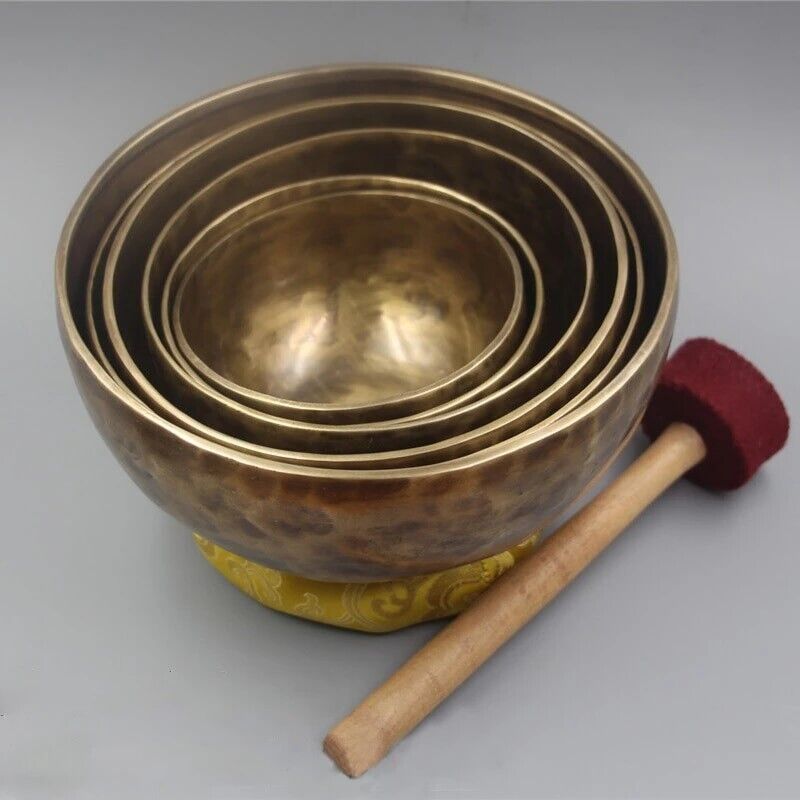 5-10 inches 7 chakra healing singing bowl set of 7-Tibetan Singing Bowl, mallet