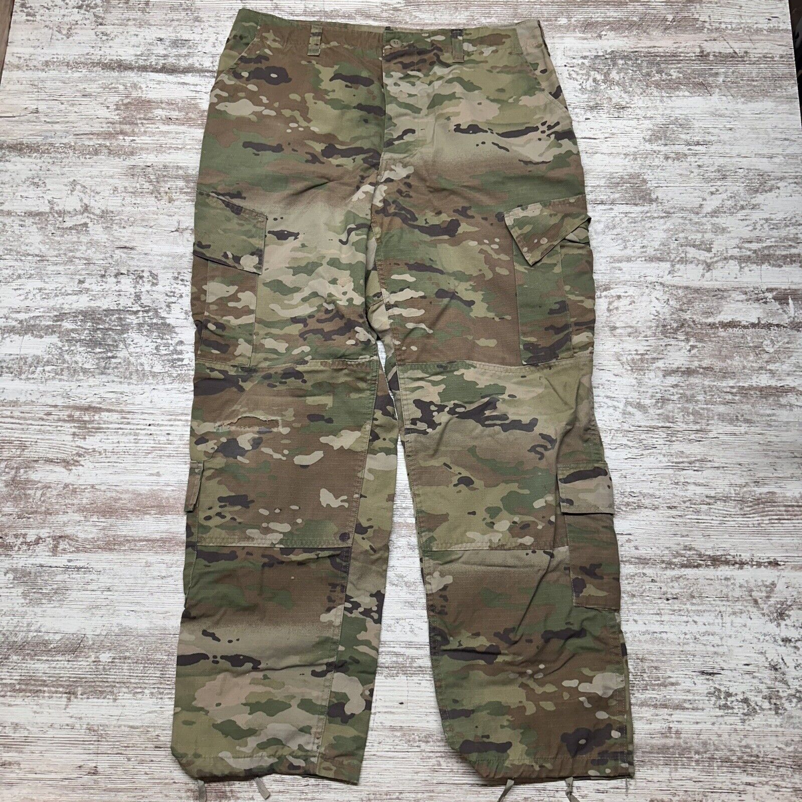 Military Pants Mens Large Reg Trousers Army Combat Uniform ACU OCP Camo Cargo