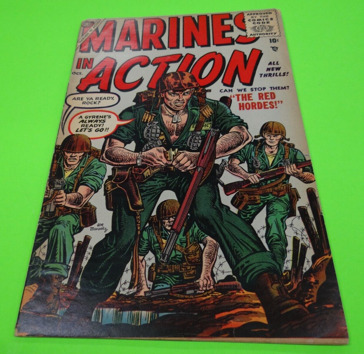 Marines in Action #3 FN- 5.5 Golden Age Atlas War Comic 1955 Korean War