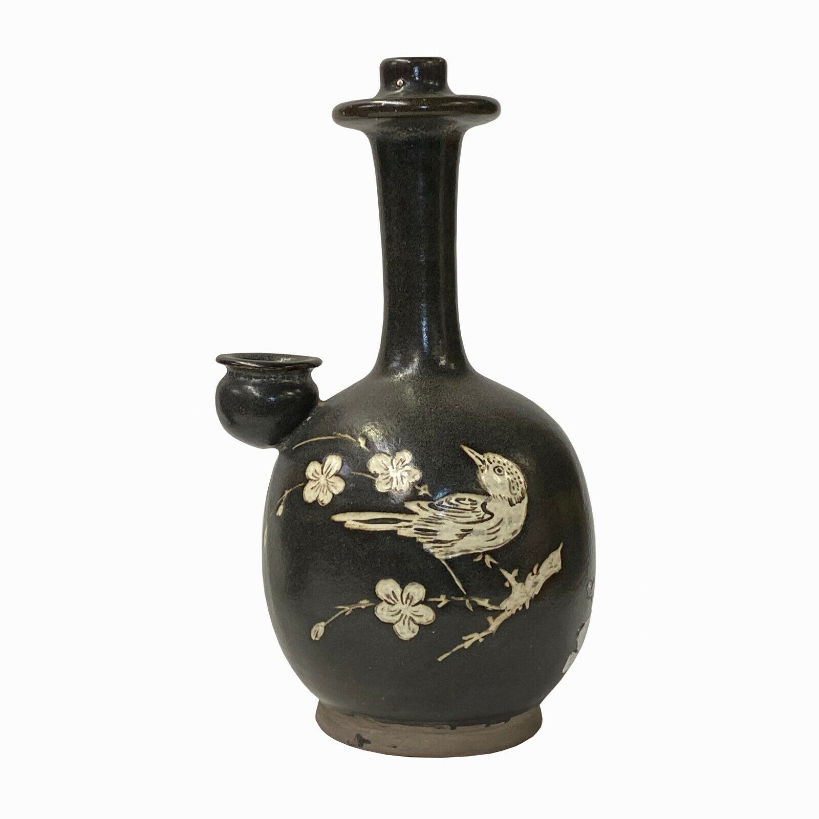 Chinese Ware Brown Black Glaze Ceramic Jar Vase Display Art ws1169