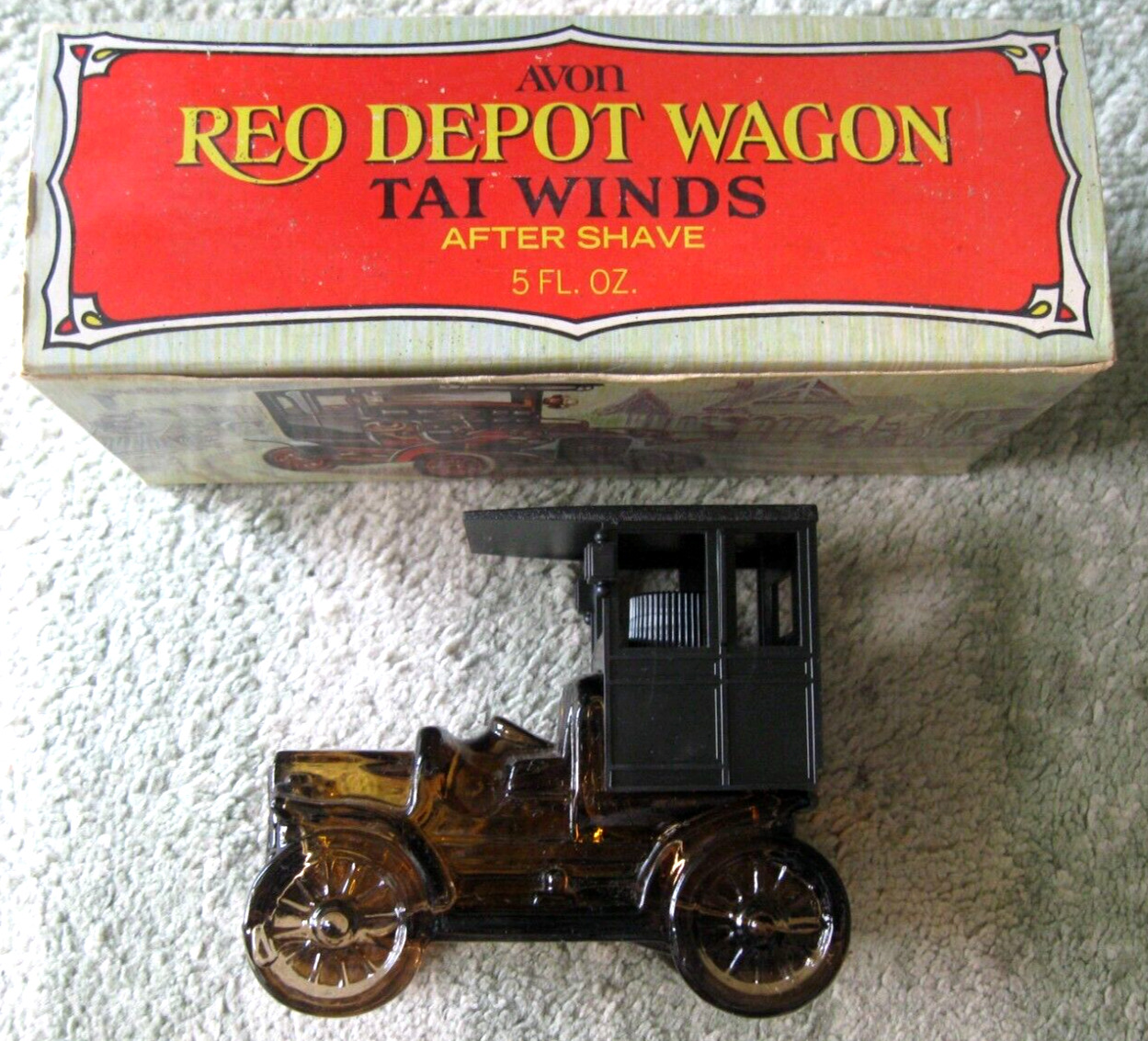 VINTAGE AVON 1906 REO DEPOT WAGON TAI WINDS AFTER SHAVE 5 FL OZ New Full Unused