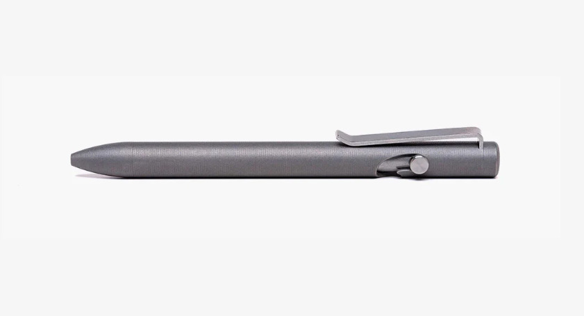 Tactile Turn - Stonewashed Titanium Bolt Action Pen in Standard, Short or Mini