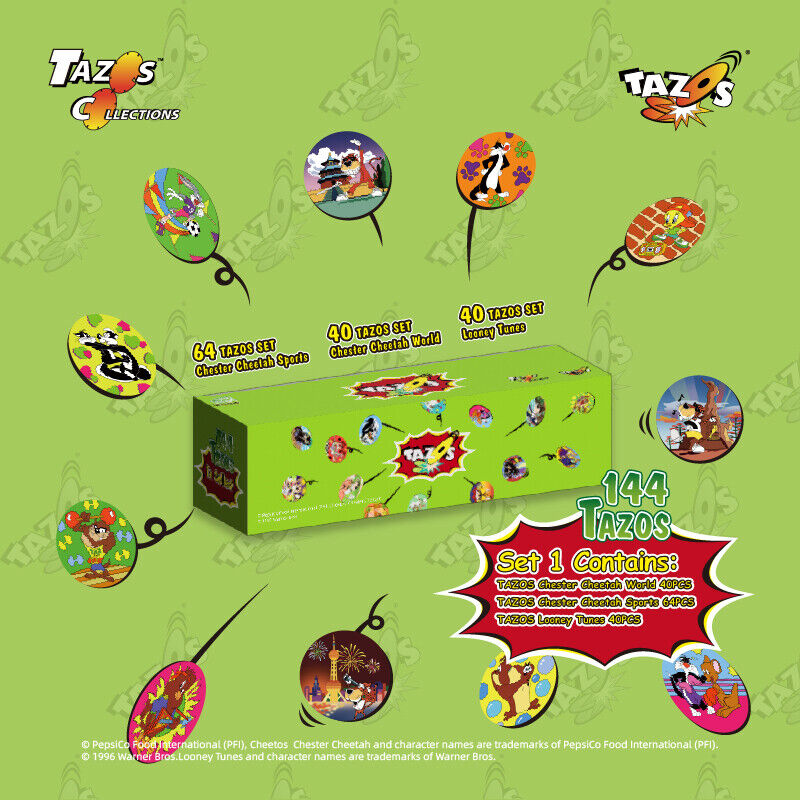 TAZOS COLLECTIONS Chester Cheetah & Looney Tunes Full Set & Album 144/144PCS