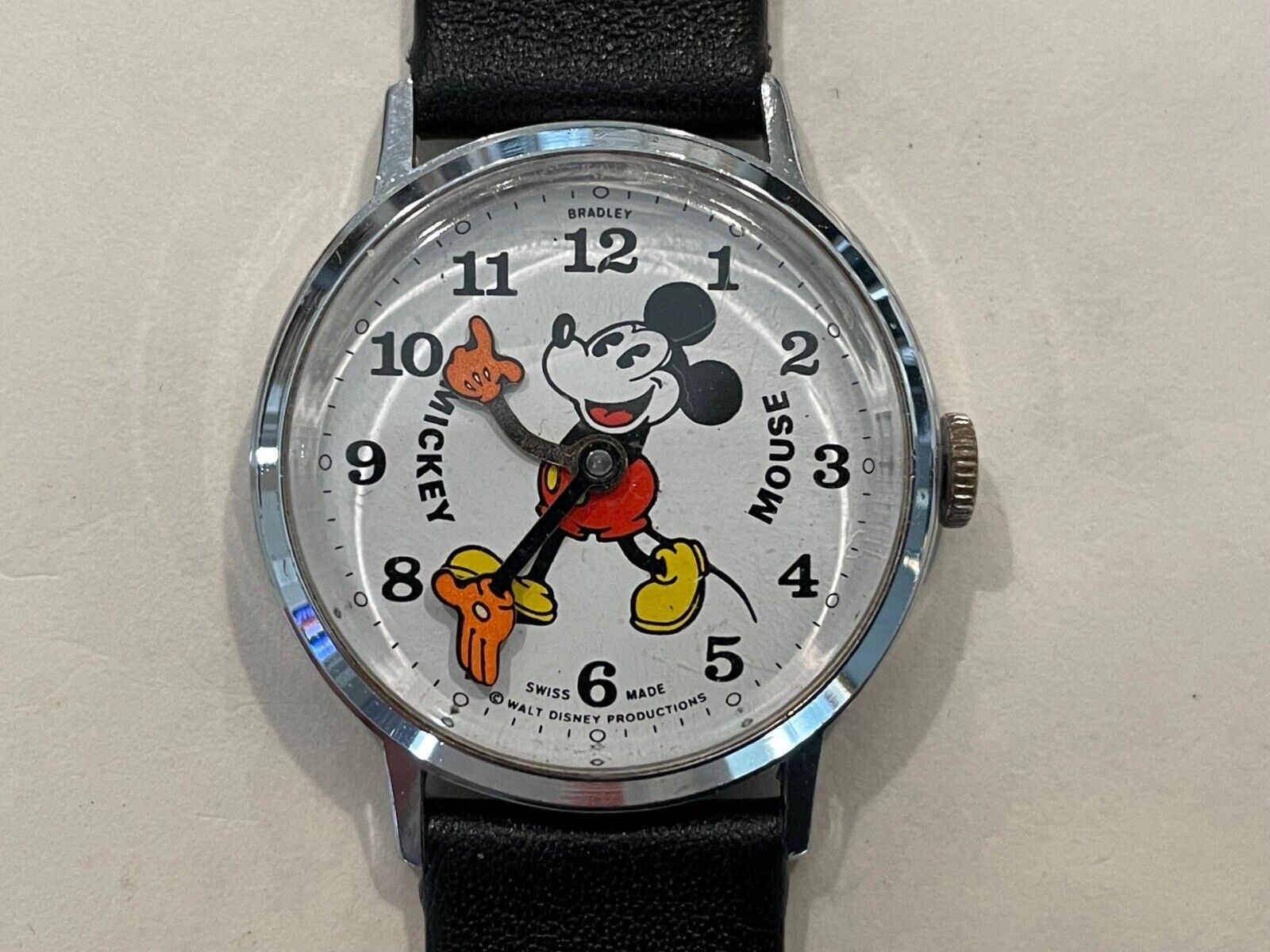 Vintage Bradley Mickey Mouse Fat Boy Watch 47 - EXE - Runs