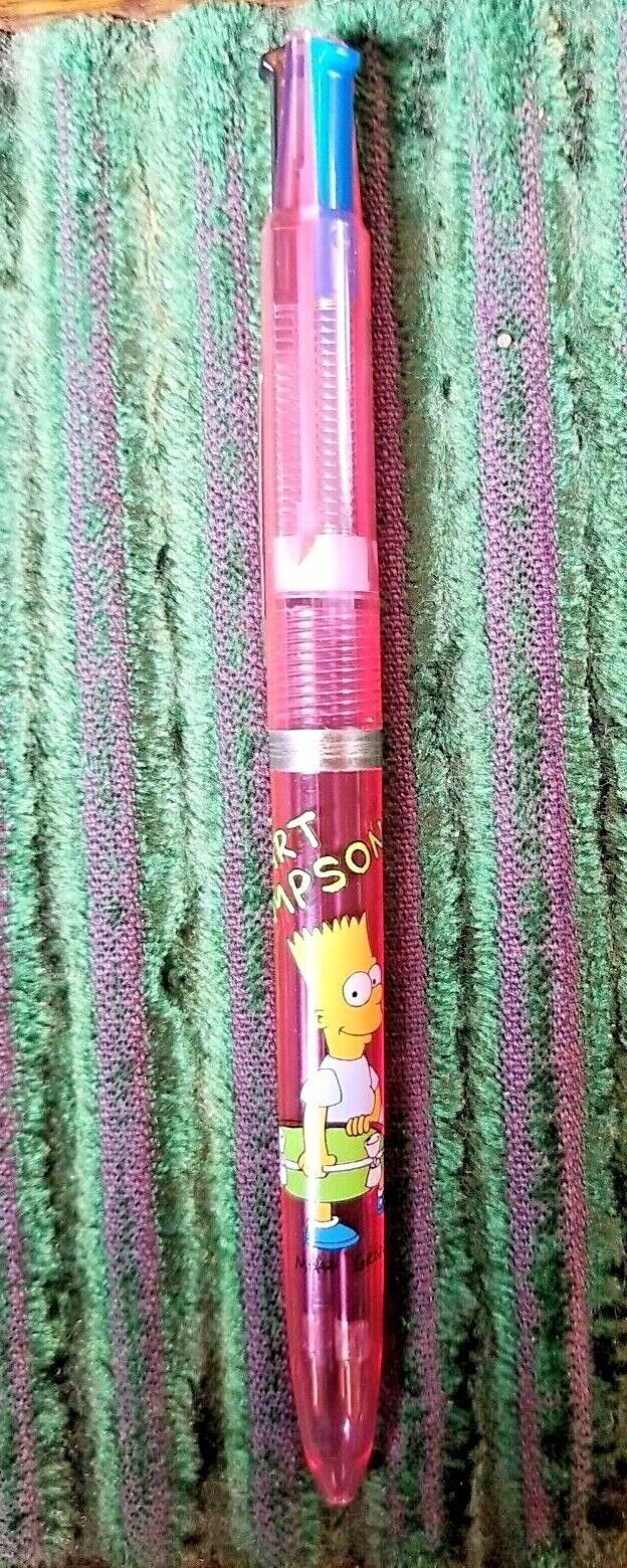 1992 BART SIMPSON 3 color ink pen PINK Barrel ~ Ray Rohr Cosmic Artifact