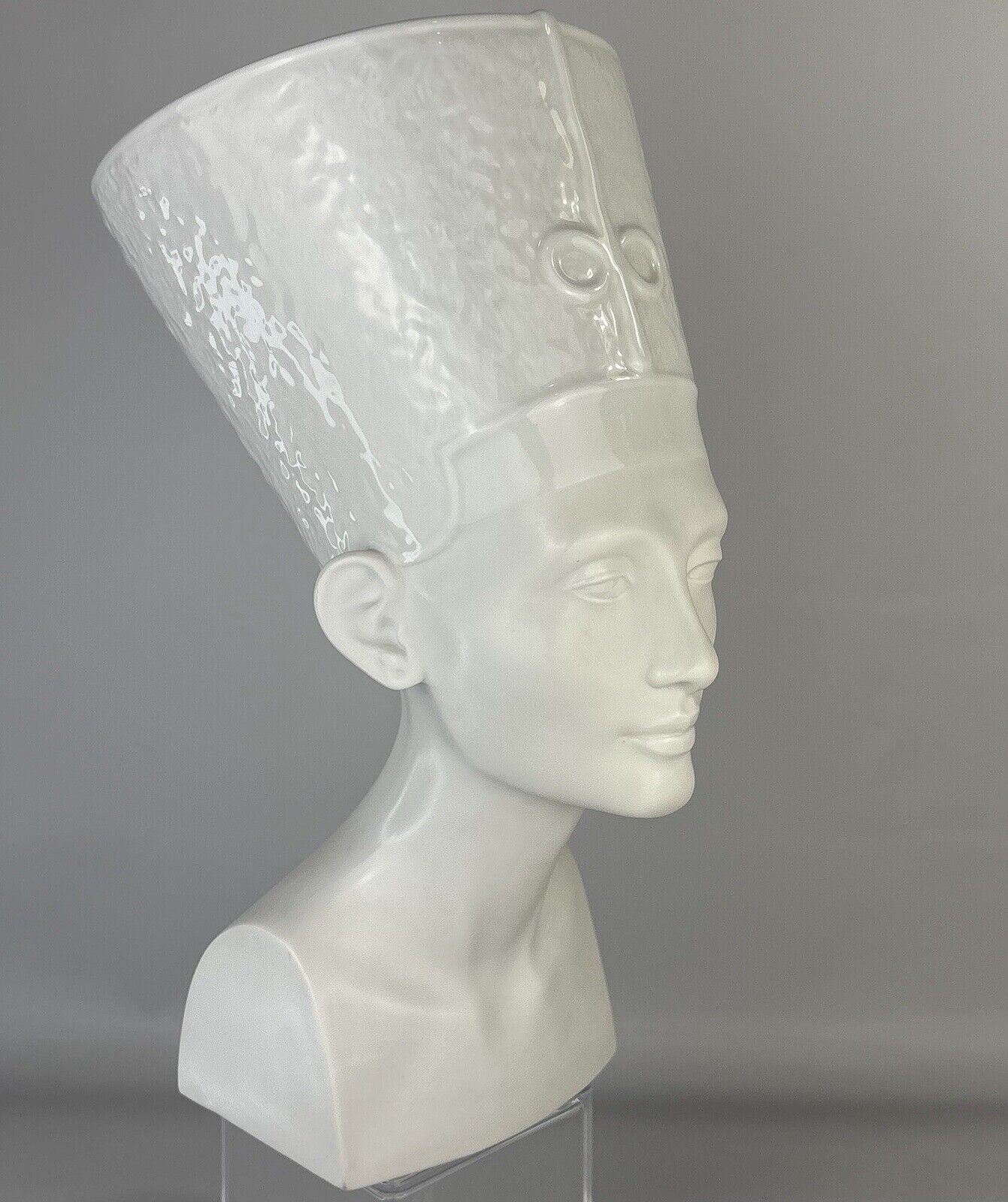 Vtg Rosenthal Group Germany White Porcelain Bust Queen Nefertiti Classic Rose