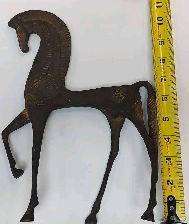Vintage Bronze Prancing Horse Statue