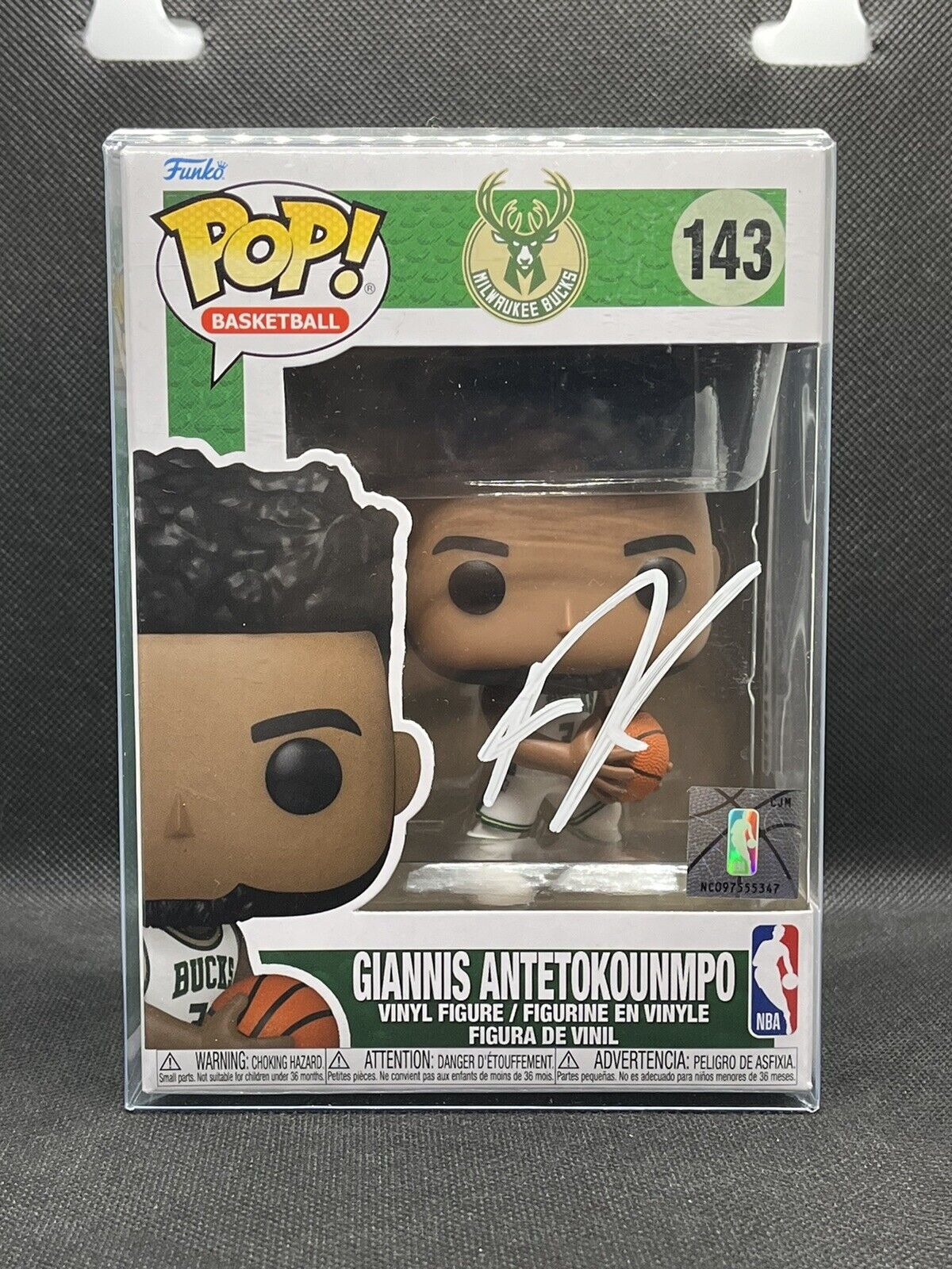 Giannis Antetokounmpo Signed Autographed Funko Pop #143 PSA/DNA Authenticated