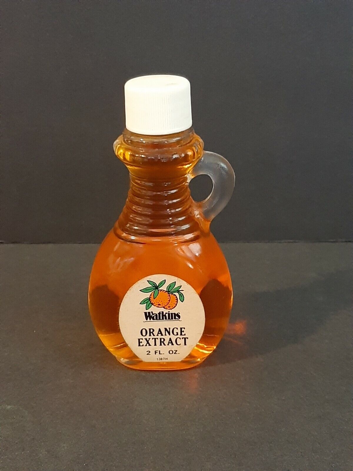 Vintage Walkins Imitation Orange Extract 2 fl oz Glass Bottle 