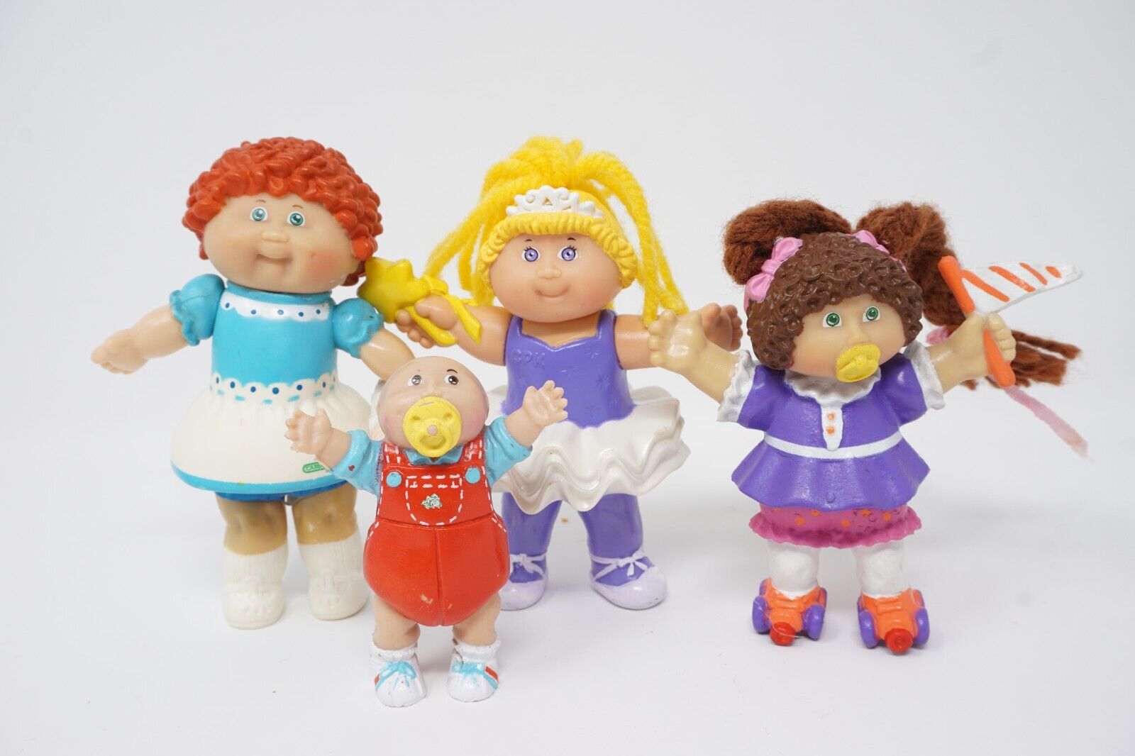 4 Vintage Cabbage Patch Doll Mini PVC Figures 1980's