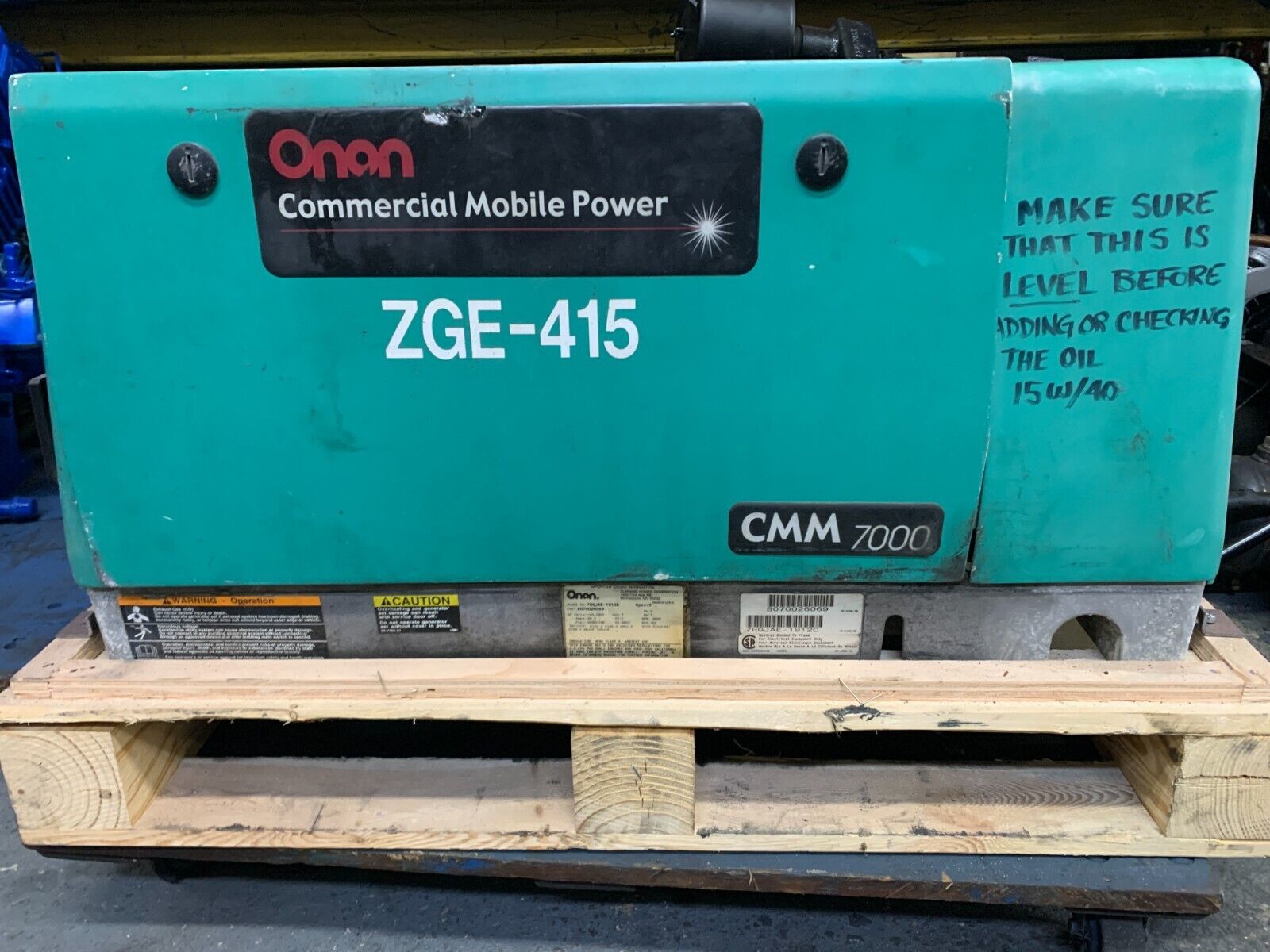 Cummins Onan Commercial Mobile Power RV Generator  Model CMM7000