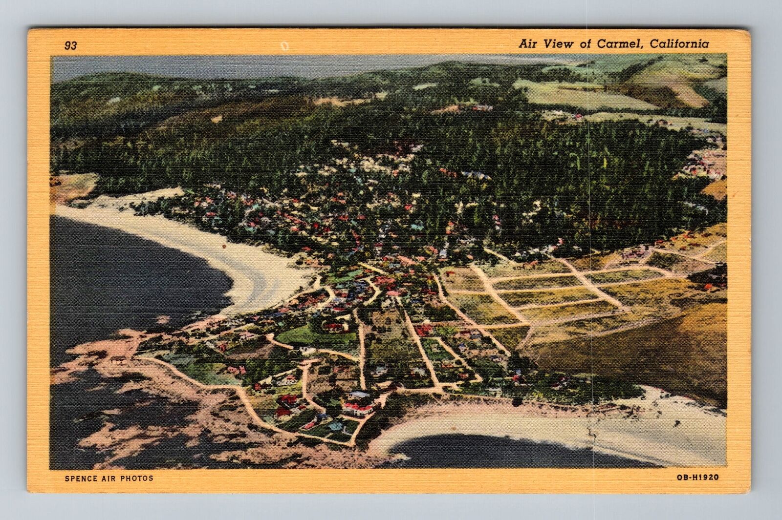 CA-California, Air View Carmel, c1949, Vintage Postcard