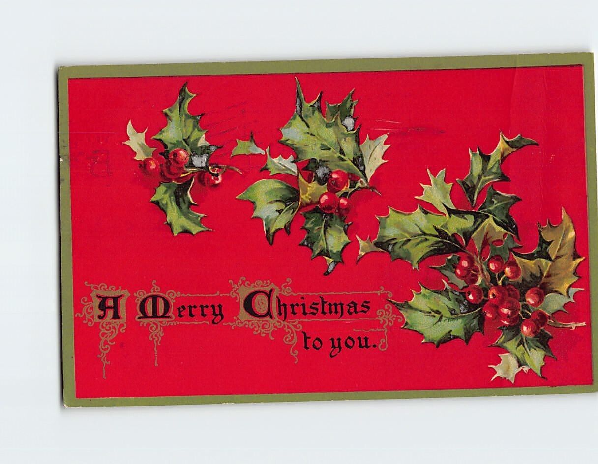 Postcard A Merry Christmas To You Art Print