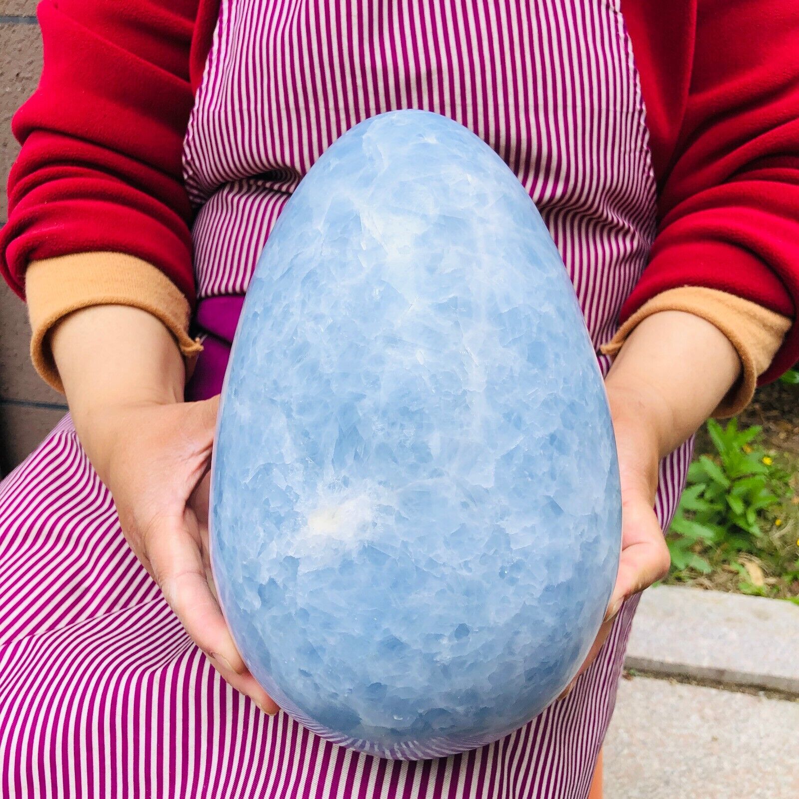 18.15LB Natural and Beautiful Blue Celestial Crystal Egg Mineral Samplen 1205