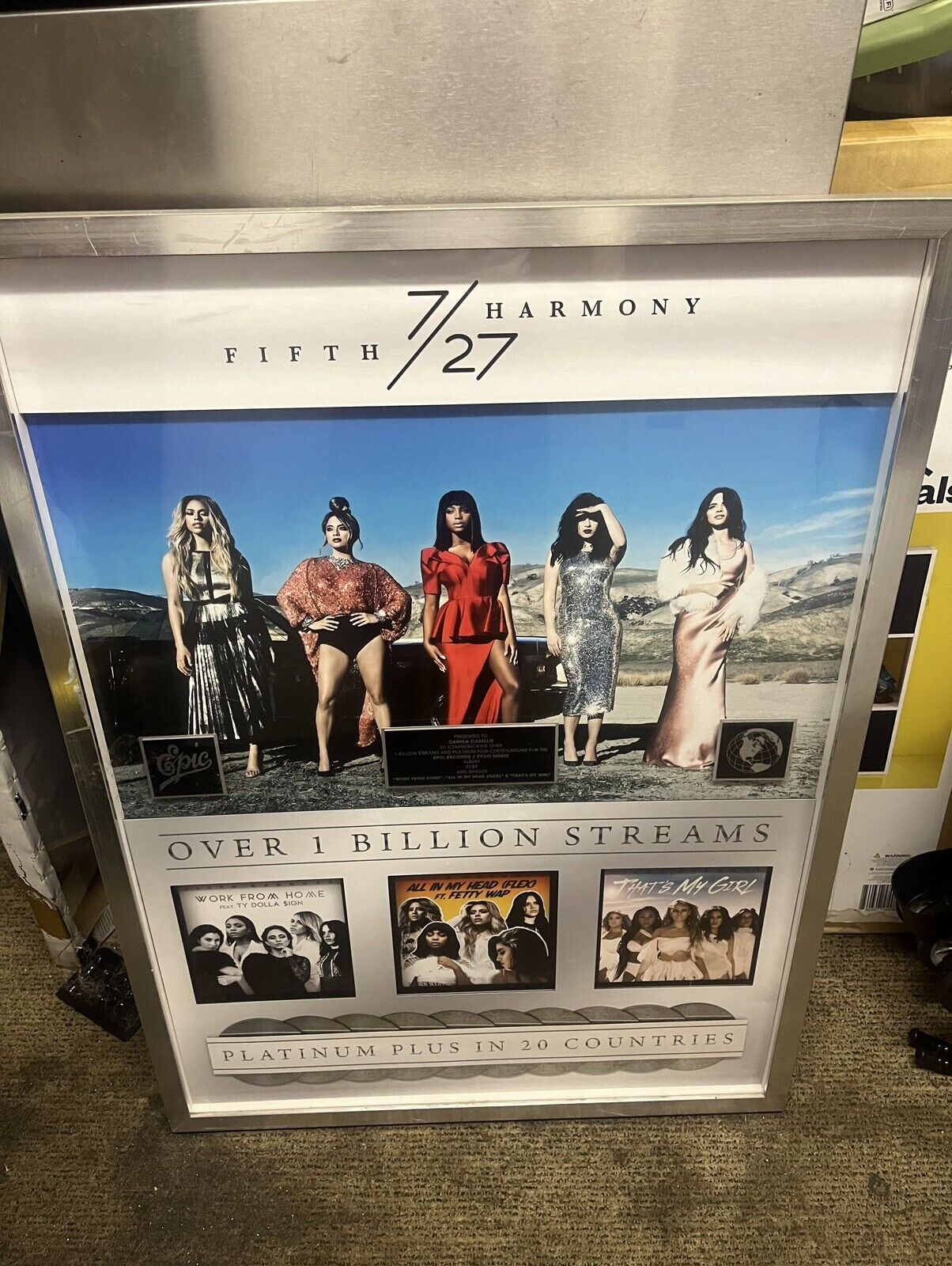 Fifth Harmony 1 Billion Streams Plaque