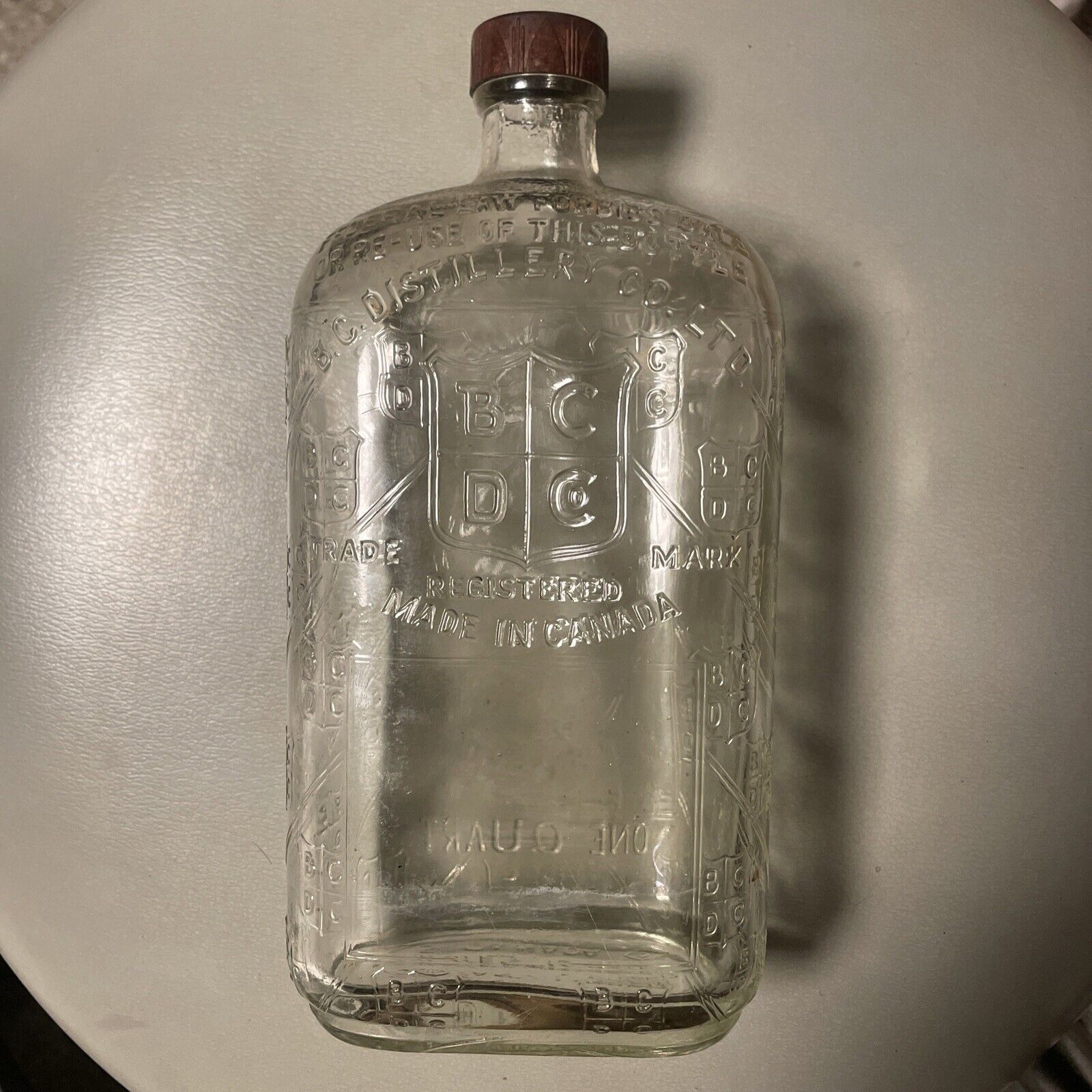Vintage BC Distillery Company Liquor Bottle