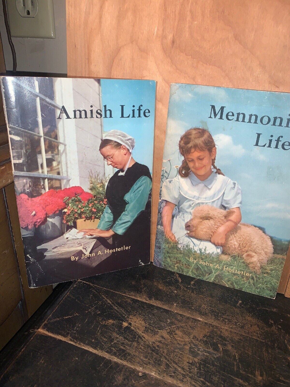 Amish Life & Mennonite Life By John Hostetler Vintage Softcover.