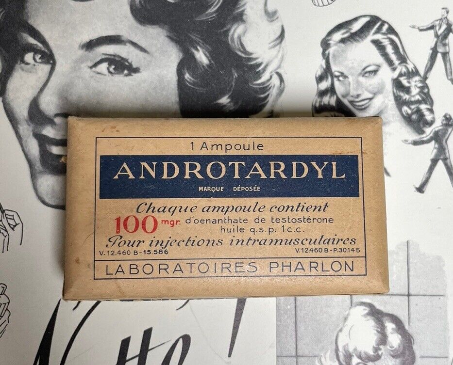 Antique Antrotardyl Lab Pharlon Empty Box Testosterone Bulbs