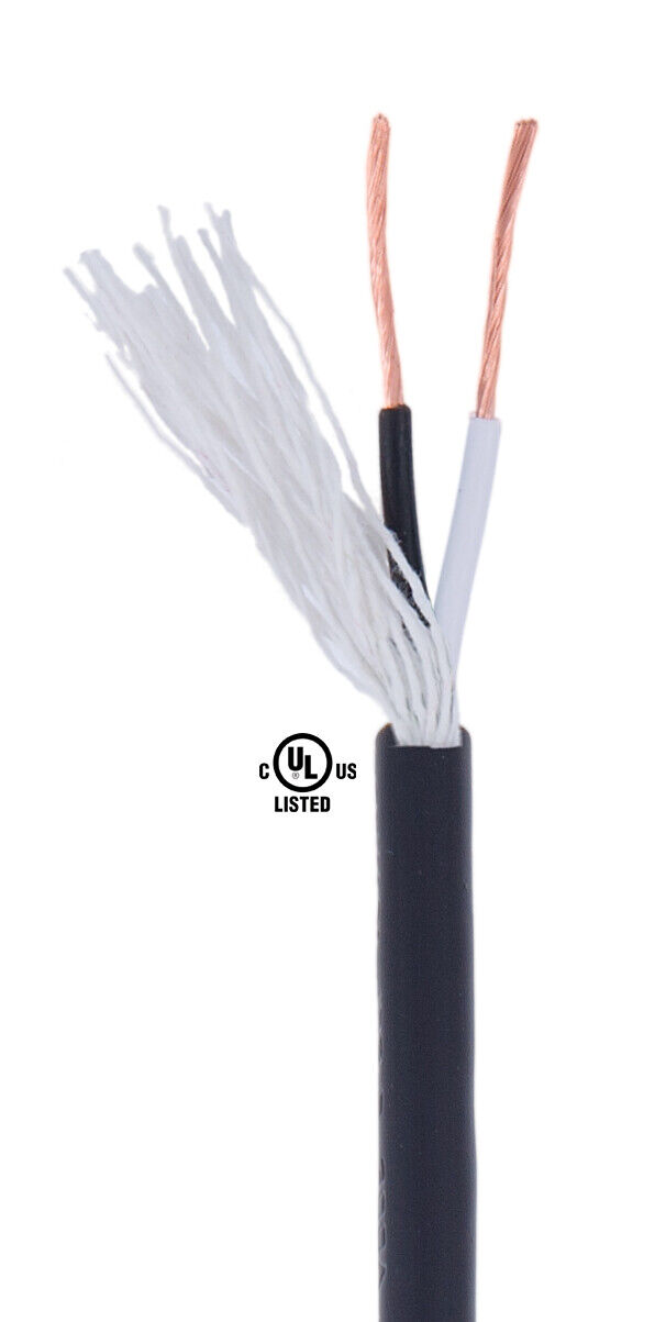 B&P Lamp Black PVC 2-wire Medium Duty Spooled Lamp Cord