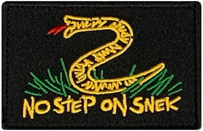 No Step on Snek Tactical Patch [Hook Fastener - 3.0 X 2.0 -SN-3]