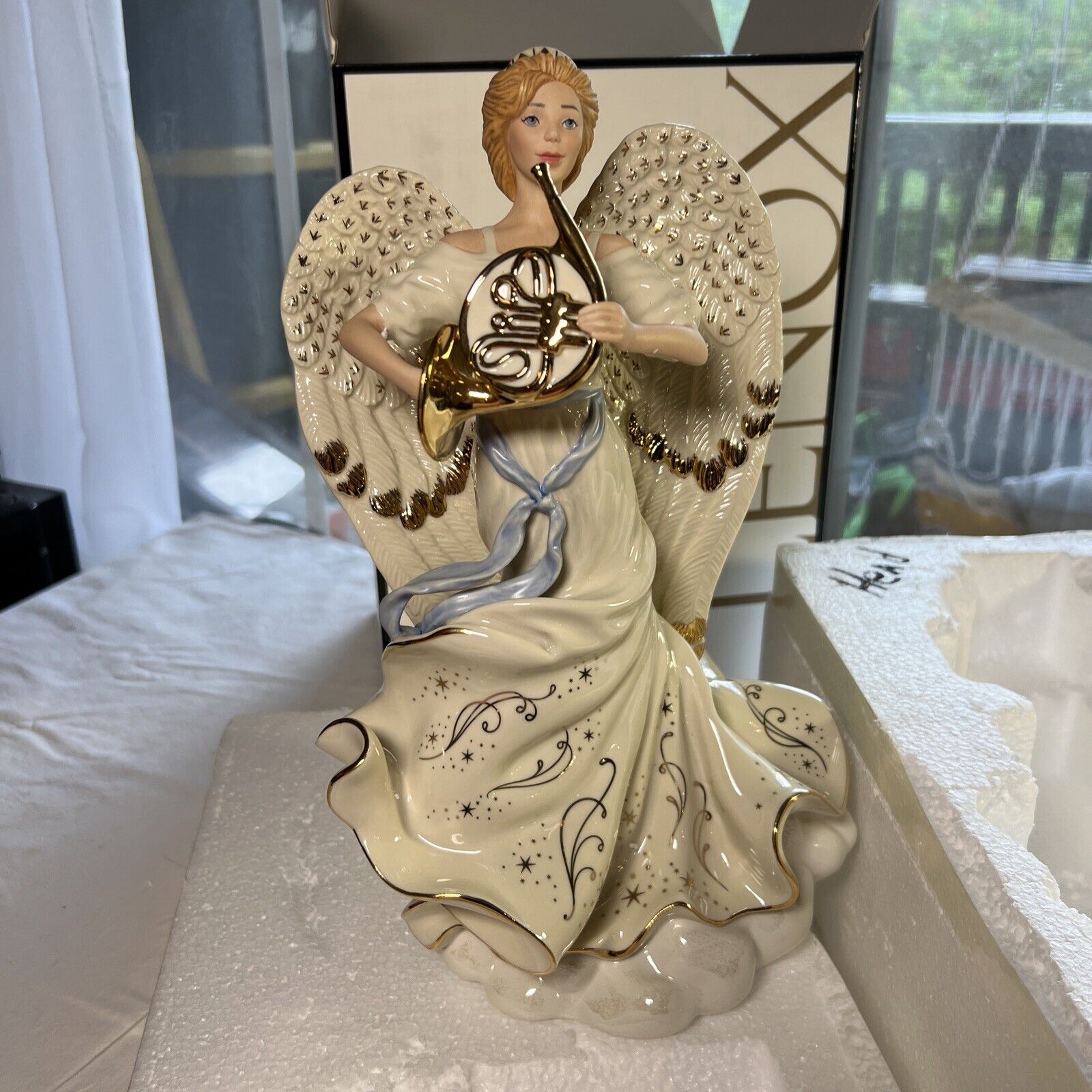 LENOX HEAVEN'S MILLENNIUM 2018 Heavenly Fanfare ANGEL  Sculpture - in BOX New