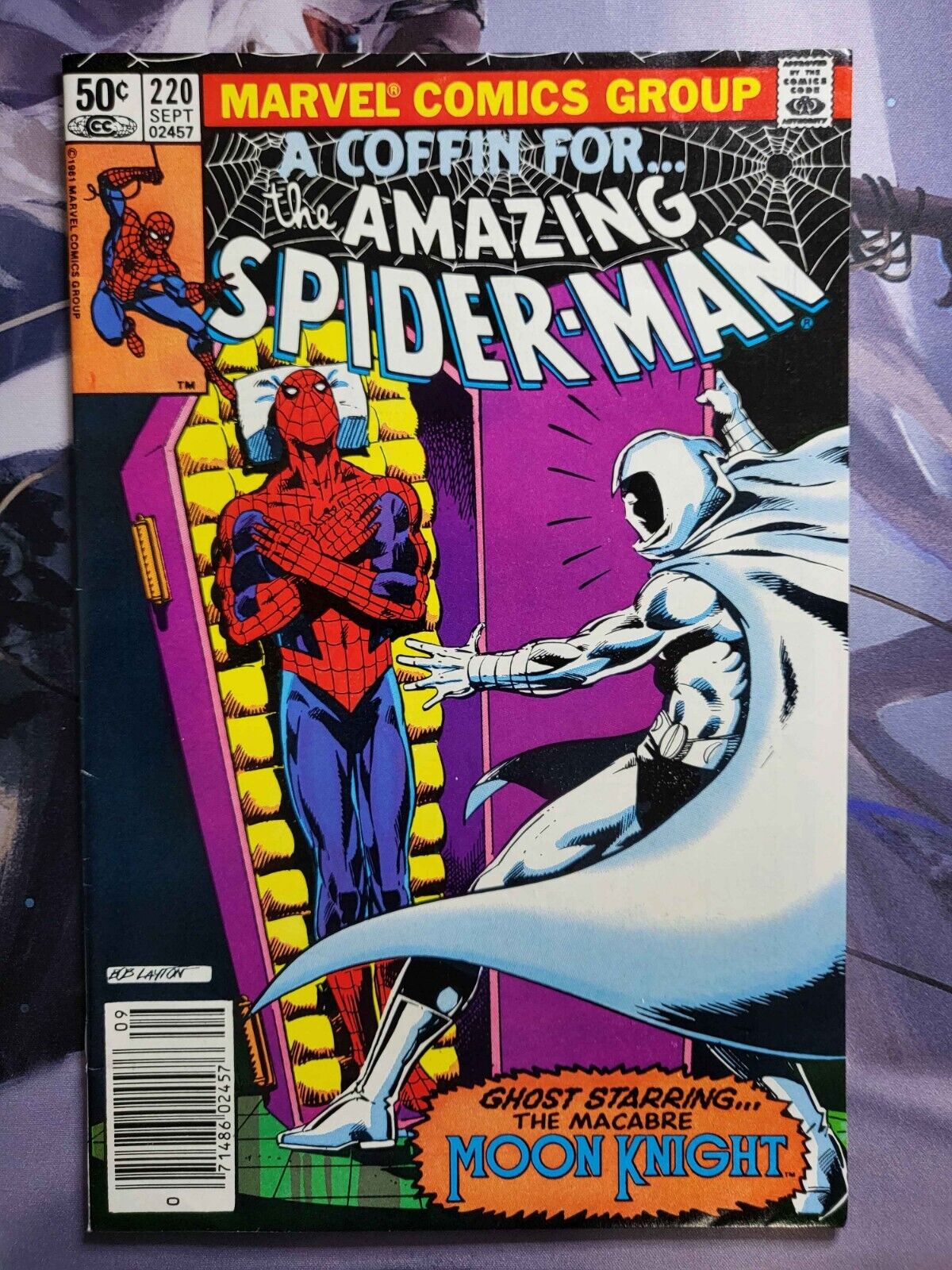 The Amazing Spider-Man #220 (1981),  Key Issue with Moon Knight VF+ 